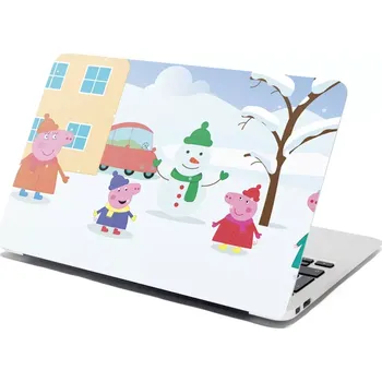 samolepka Sablio Samolepka na notebook Prasátko Pepina Zima - 29x20 cm