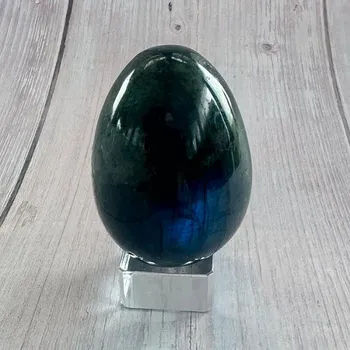 Labradorit vajíčko bytová dekorace 7 cca 4,7 x 6,7 cm, 221 g
