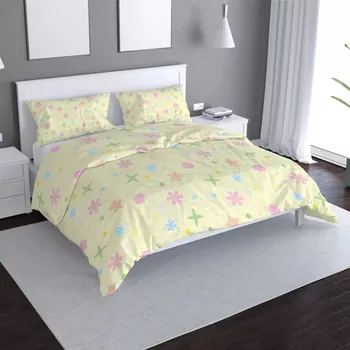 Povlečení Sablio Povlečení Hvězdy, květy a puntíky - 140x200 / 90x70