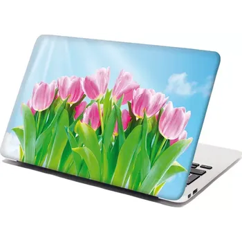 samolepka Sablio Samolepka na notebook Růžové tulipány - 29x20 cm