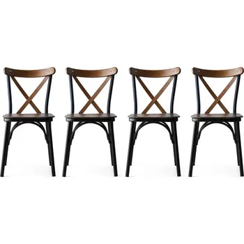 Nábytek Casarredo Ahşap Ekol 4 jídelní židle, ořech