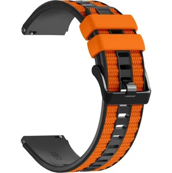 VSECHNONAMOBIL 128621 Sportovní Vyměnitelný silikonový řemínek Huawei Watch Ultimate 2 černý-oranžový