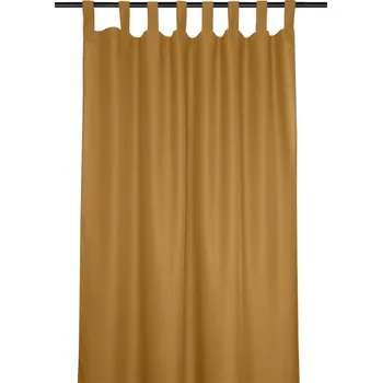 Závěs STOF Nelson s poutky žlutý 135 x 260 cm