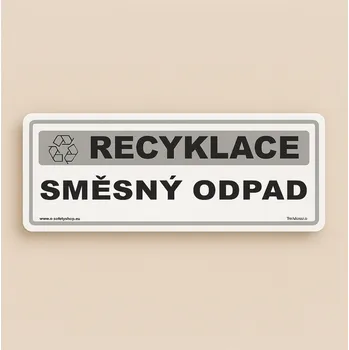 Traiva s.r.o. Recyklace Směsný odpad Verze: Samolepka 290 x 100 mm tl. 0.1 mm - Kód: 14116