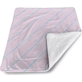 deka Sablio Deka pro miminko Modré pruhy na růžové - 90x120 cm