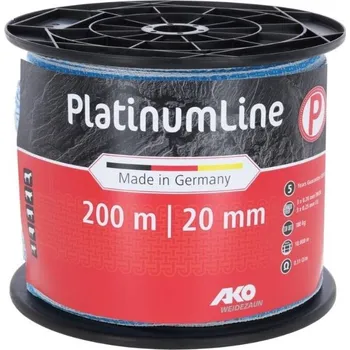 Ohradník Ohradníková páska AKO PlatinumLine bílá/modrá 20mm/200m