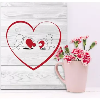 Plechová cedule Sablio Dárková cedulka Puzzle love: 30x40 cm