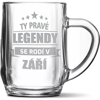 Sklenice Sablio Půllitr Ty pravé legendy se rodí v září: 0,5