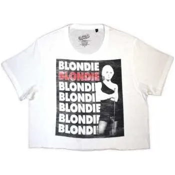 Merch Blondie: Blondie Ladies Crop Top: Stacked Logo (small) S