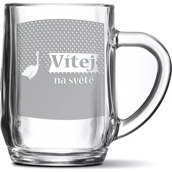 Sklenice Sablio Půllitr Vítej na světě: 0,5