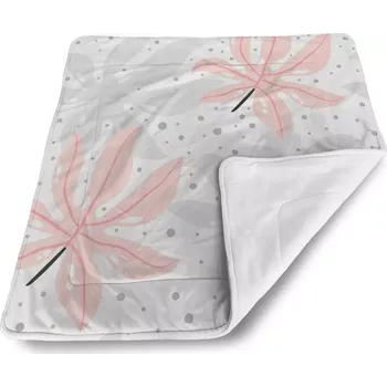 deka Sablio Deka pro miminko Bílé a růžové listy - 80x100 cm