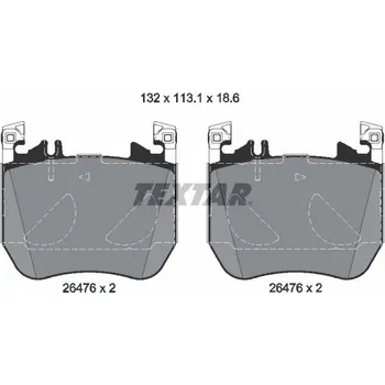 Brzdová destička Sada brzdových destiček, kotoučová brzda TEXTAR 2647602