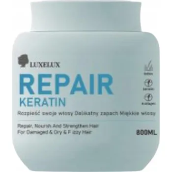 Vlasová regenerace LUXELUX Zjemňující a regenerační maska na vlasy 800 ml