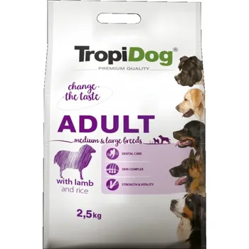 Krmivo pro psa TropiDog suché krmivo s jehněčím masem 2,5 kg
