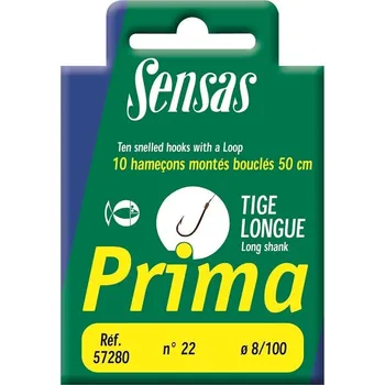 Navázaný háček Prima Longshank Wire 50cm 10ks - 20/0,10mm