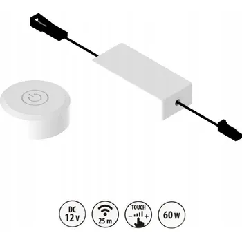 LED páska 60W 12V DC 1m LED pásek s vypínačem, chrom