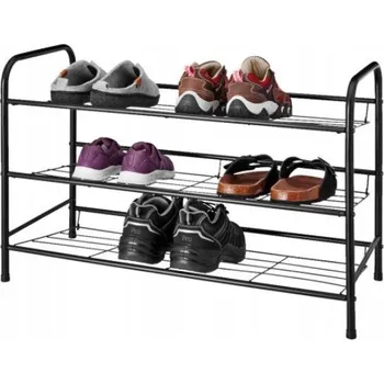 police Police regál boty STEEL BLACK obuv 3 police kov 73cm