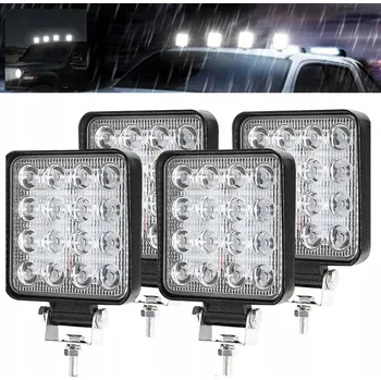 Přídavný světlomet 4x PRACOVNÍ SVĚTLO 16 LED HALOGEN 48W SADA PRO ODTAHOVKU TRAKTOR