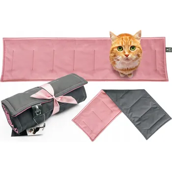 Pelíšek pro psa PRO KOČKY PELÍŠEK NA PARAPET 80 cm růžovo-šedý