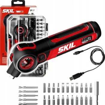 Akumulátorový aku šroubovák Skil 4V 2714 GA Šroubovací nástavce Kufr