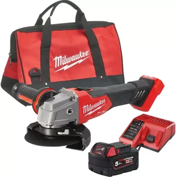 úhlová bruska Milwaukee M18 FSAG125X-501B 1x 5,0 Ah + nabíječka + taška