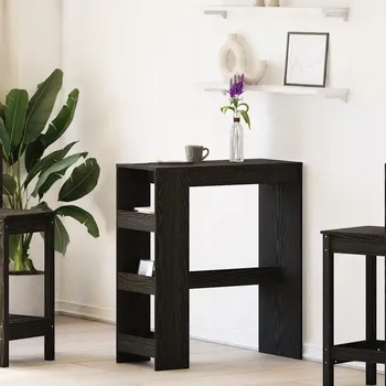 Jídelní stůl Barový stůl s policemi, černý dub, 90x40x103,5 cm