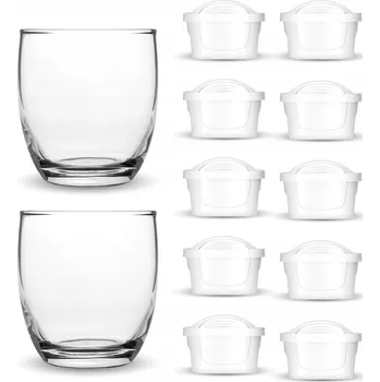 Sklenice SADA 2x sklenice 220ml + 10x filtr Dafi UNIMAX do filtrační konvice