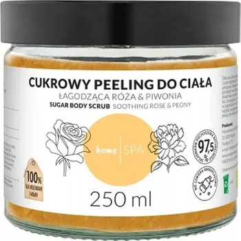 Tělový peeling Zklidňující CUKROVÝ TĚLOVÝ PEELING s vůní Růže & Pivoňka 250ml