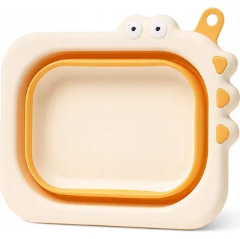 Skládací silikonová miska/umyvadlo na jídlo i praní, žlutá Babyhood