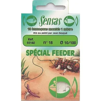 Navázaný háček Special Feeder Nickel 100cm 10ks - 14/0,14mm