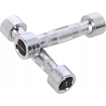 Zabezpečení domácnosti Chromované činky s pevnou hmotností HMS 2x 1 kg