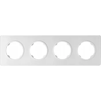 ELECTROMALT OVAL RÁMEČEK ČTYŘNÁSOBNÝ BÍLÝ SKLENĚNÝ