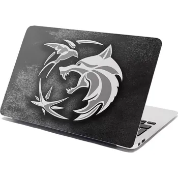 samolepka Sablio Samolepka na notebook Zaklínač Šedý abstrakt - 29x20 cm