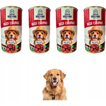 Krmivo pro psa Puszka Wiejska Vlhké krmivo pro psy hovězí konzerva 10x1250g