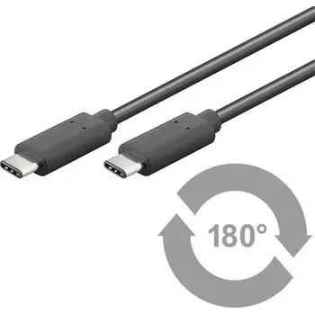 Datový kabel MicroConnect USB3.1 Type C (M) - Type C (M) 0.5m černá (USB3.1CC0.5)
