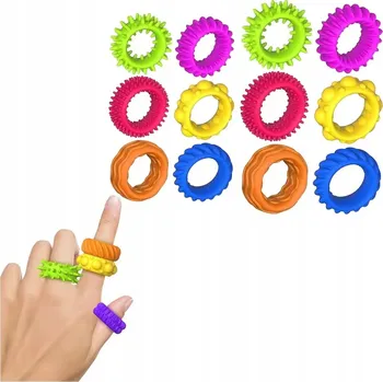 Vrták Sada 12 senzorických kroužků – Antistresové hračky pro děti