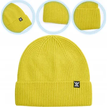 Čepice Čepice WOOLCANO MERINO 100% HAT0440 žlutá U