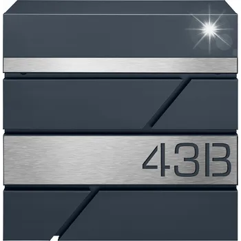 Poštovní schránka POŠTOVNÍ SCHRÁNKA NA DOPISY S ČÍSLEM, LAMINOVANÁ, OCEL KARTÁČOVANÁ