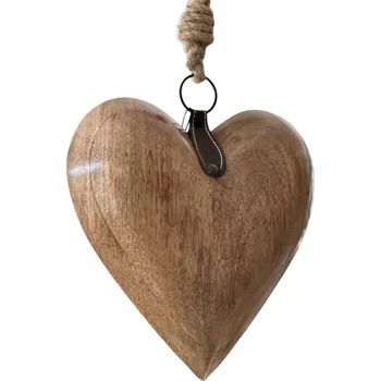 Obraz DŘEVĚNÉ SRDCE VELKÁ DŘEVĚNÁ DEKORACE DÁREK