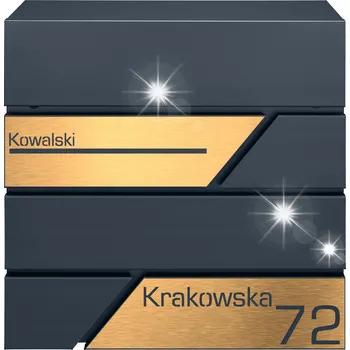 Poštovní schránka ANTRACITOVÁ POŠTOVNÍ SCHRÁNKA NA DOPISY + ŠTÍTEK