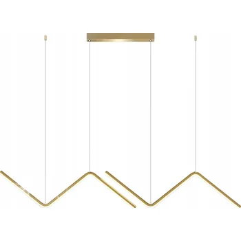 Závěsné svítidlo cik cak zlaté LED moderní nad ostrůvek