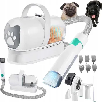 Kosmetika pro psa Stříhací Strojek na Srsti Psa Kočky s Vysavačem, Zastřihovač, Kartáč 400W
