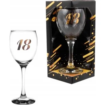 Sklenice Sklenice na víno PAN Dragon s potiskem na 18. narozeniny, růžová matná