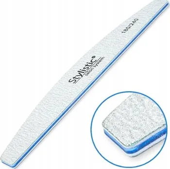 STYLISTIC PILNÍK NA NEHTY MANIKÚRA PŮLMĚSÍC LOĎKA ŠEDÁ 180/240 1 KS