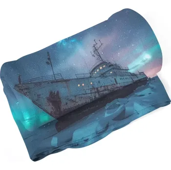 deka Sablio Deka Vrak lodi při polární záři - 150x120 cm