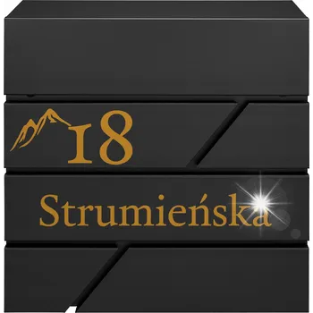 Poštovní schránka ČERNÁ POŠTOVNÍ SCHRÁNKA MODERNÍ + PÍSMENA NÁPIS ZLATÝM VZOREM