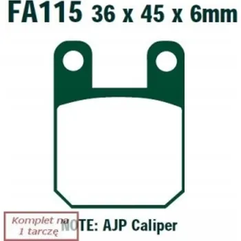 Brzdová destička Brzdové destičky ebc aprilia derbi EBC SFA115