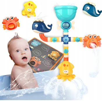 Hračka pro nejmenší HRAČKA DO KOUPELE VODOPÁD VODA FONTÁNA PŘELÉVACÍ VODNÍ ZVÍŘÁTKA