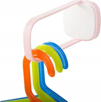 Věšák Organizační věšák na ramínka růžový, nalepovací