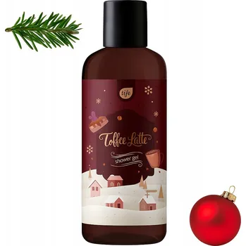 Koupelová kosmetika Life Vánoční sprchový gel Toffee Latte Hydratační Káva Karamel 400 ml